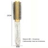 Bestbling Bling Rhinestone Round Barrel Hair Brush - Quick Drying, Frizz Reduction, and Healthy Hair Styling and curling for All Hair Types, Adding Hair Volume (Silver)