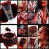 Halloween Scar Wax Kit, Fake Blood Special Effects Stage Coagulated Blood Gel,Fake Wound Molding Modeling Scar Wax with Spatula,SFX Halloween Stage Makeup For Zombie,Clown,Vampire,Goth,Joke