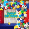 Amandir 155pcs Paw Balloons Garland Arch Kit, Dog Bone Paw Print Foil Balloons Red Yellow Blue Green Paw Balloon for Puppy Paw Themed Boy Birthday Party Decorations Supplies