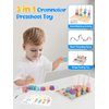 3 in 1Montessori Toy, Shape Sorter Sequencing Block Matching Lacing Beads STEM for Boys Girls 3 4 Year Old Toddler Kids (3 in 1 Edition)