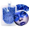 DAGEDA 40ml Blue Body Glitter Gel, Face Glitters Shimmer Liquid Eyeshadow for Singer Concerts Rave Accessories, Chunky Glitter for Hair Face Body, Holographic Laser Powder Festival Glitter Makeup