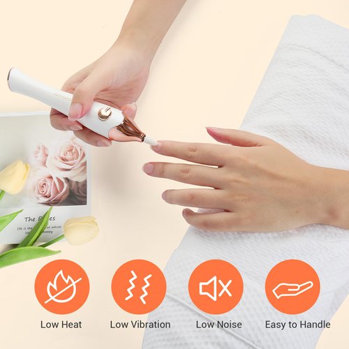 TOUCHBeauty Electric Nail File Drill with 10pcs Nail Bits for Natural Nails, Manicure Pedicure Set with UV Light Stand, Nail Buffer Drill Polisher Fingernails Toenails Care Set