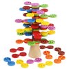 SOPHIYAYA Wooden Colorful Stacking Tree Toy, Stacking Blocks, Balance Game Building Toys, Preschool Kindergarten Educational Montessori Toys for 3 4 5 6+ Year Old Boys Girls Birthday Gifts