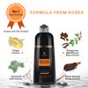Natural Hair Dye Shampoo 4 in 1 for Gray Hair Coverage for Women & Men, Long Lasting Hair Color Shampoo Champu Para Canas, Herbal Ingredients Plant (Black)