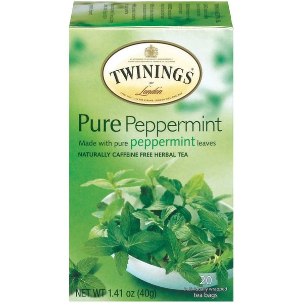 Twinings of London Pure Peppermint Herbal Tea Bags, 20 Count (Pack of 1)