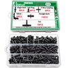 Aienxn 340PCS 1/4" Drip Irrigation Kit Barbed Connectors, Straight Barb, Tee, Single Barb, End Plug, Elbow, 4 Way Coupling Irrigation Fittings for Garden Lawn Flower Pot Q-K1-042-BOX