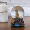 Elanze Designs Clever Fox Friends 100MM Sturdy Wind Up Musical Glitter Water Snow Globe Magical Tabletop Dresser Nightstand Figurine Decoration Plays Tune Born Free