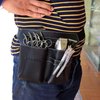 Hair Salon Scissor Storage Waist Bag for HairstylistScissor Pouch for Stylist Tool Belt, Barber Leather Waist Pouch, Professional Hairdressing Tools Storage Holster with Waist Belt (Black)