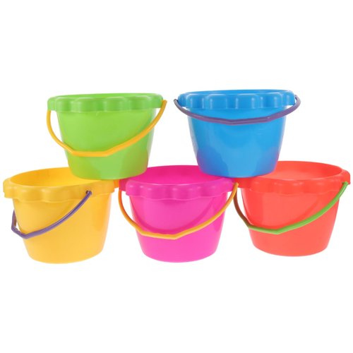 ifundom 5pcs Toy Beach Bucket Sandbox Bucket Gardening Bath Toy Sandbox Mini Bucket Water Bucket Beach Play Bucket Toys Gardening Buckets Small Sand Buckets Bathtub Toddler Outdoor Plastic