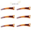 12PCS Brown Plastic Metal Alligator Bows Hair Clips Professional Hairdressing Salon Hair Barrettes Duck Bill Teeth Hair Clips Non Slip Band Clips (4.9CM)