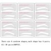 60 PCS Eyebrow Stencils 6 Styles Non-Woven Shaping Grooming Stencil Kit Eyebrow Drawing Guide Makeup Template DIY Tools For Beginners