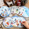 Motipuns 48 Sets Winter Craft Kit DIY Felt Animal Polar Sticker Set Winter Ornaments Kit Make Your Own Felt Animal Polar Decals Decorations for Christmas Arts and Crafts Party Favors Supplies