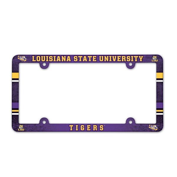 NCAA LSU Tigers Full Color License Plate Frame, Team Color, One Size
