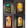 URTOM Plug in Picture Light Dimmable Art Lights for Paintings Remote Control 3000K Picture Frame Light with Timer CRI 90 LED Picture Lights for Wall Display Artwork Portrait Gallery, Copper Body
