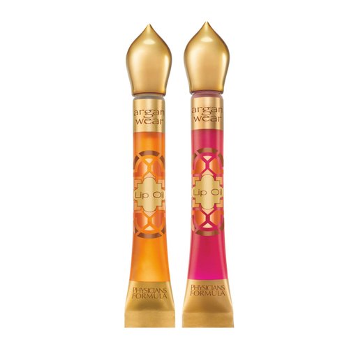 Physicians Formula Argan Wear Ultra-Nourishing Argan Lip Oil Duo, Liquid Gold/Pink, 0.6 Fluid Ounce