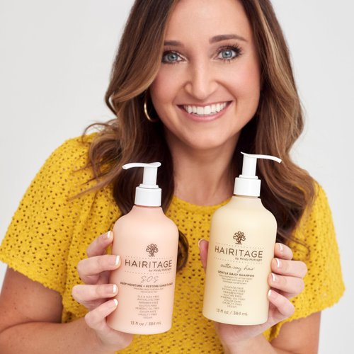 Hairitage Outta My Hair Gentle Daily Shampoo - Cleanses and Hydrates with Jojoba Oil - SOS Deep Moisture and Restore Conditioner for Thick Hair with Safflower Oil - 13 oz