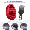 FIABC Silicone Curl Brush,Africa Comb,Magic Curly Hair Brush Twist Hair,Afro Pick,Men Women Boys Girls Wave Curler Tool,1 Set (Red)…