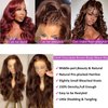Silky Longess Body Wave Lace Front Wigs Human Hair Pre Plucked, 13x4 Chocolate Brown Human Hair Wigs for Black Women HD Transparent Auburn Wigs Reddish Brown Wigs with Baby Hair 180 Density 24 Inch