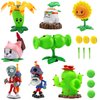 JHESAO 8 PCS Plants and Zombies Toys Action Figures Zombies PVZ Toys Set 1 2 Series Great Gifts for Kids and Fans,Birthday and Christmas Party
