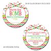 You're The Bomb Merry Christmas Themed Hot Cocoa Bomb Packaging Sticker Labels, Total of 40 2" Circle Stickers (20 Sets of 2) by AmandaCreation
