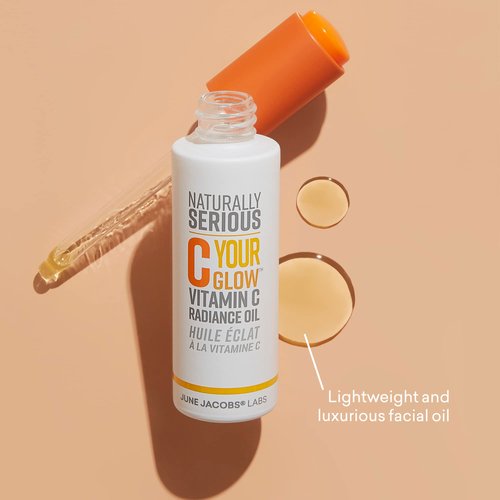 Naturally Serious | C Your Glow Vitamin C Radiance Oil, Vitamin C Oil For Face, Brightening Facial Oil, Skincare For Glowy Skin, Vegan Skincare, Cruelty-Free Skincare
