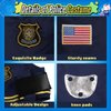 YADIYA Police Officer Costume for Kids, Girls Cop Police Costume for Kids, Halloween Costumes for Girls Kids 3-10, Police Uniform for Girls Boys