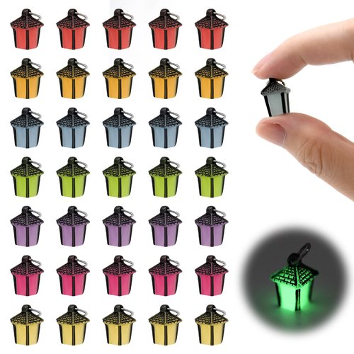 35 Pieces Luminous Dollhouse Lights Fake Mini Led Lights for Crafts Mini Christmas Decorations Resin Tiny Lights Mini Dollhouse Accessories