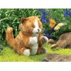 Folkmanis Orange Tabby Kitten Hand Puppet Orange, White, 1 EA