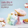 Hamee Hello Kitty Cute Mochi Donut SquiSHU Squishy Toys - Slow Rising Squishy Toy Keychain for Party Favors, Stress Ball, Birthday Gifts, Kawaii Squishy for Kids, Girls, Boys, Adults - White