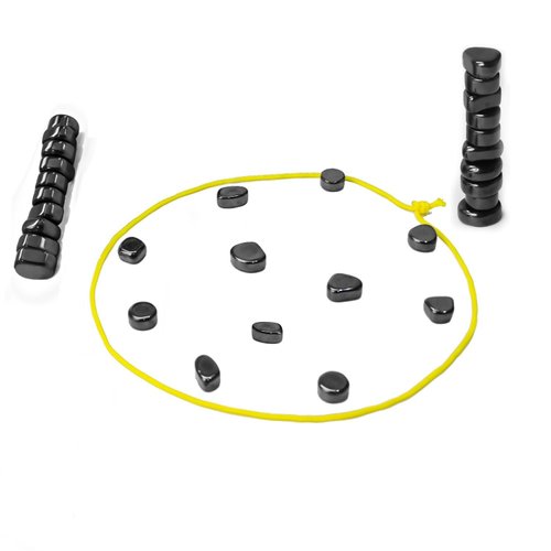 Hcusus Magnetic Chess Game, Magnet Game with String for Kids and Adults, Magnetic Chess Game with Stones and Storage Bag, Board Game for Friends Family Night, 2-4 Player