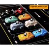 Elementoy 4-Pack Alloy Press and Go Toy Cars, Die-cast Collectible Model Race Cars, Birthday Christmas Holiday Party Gift for Kids 3+, Adults, and Collectors, Multi-Color (Cars #1 to #4)
