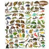 100 PCS Reptile Birthday Party Decorations Favors Supplies Temporary Tattoos Decor Lizard Snake Frog Alligator Turtle Safari Animals Stickers For Boys Girls Gift School Prizes Rewards