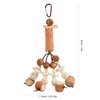 AMONIDA Parrot Corn Cob Chew Toy, Corn Cob Cuttlefish Bone Rattan Wood Beech Wood Nuts Bird Chew Toys, for Peony, Cockatiel, Budgerigar (Rattan Ball Model)