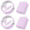 i.Phone 15 16 Pro Max Charger, 10 FT Long Cord USB C to C Fast Charging Cable with PD 20W Fast Charger Block for i.Phone 16/16 pro/16 plus/16 pro max/15/15 Pro max/ 15 pro/15 Plus, Pad Pro/air,Purple