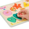 B. toys – Wooden Peg Puzzle – Puzzle for Kids – Shapes, Colors, Animals – Wooden Toys for Toddlers, Kids – 18 Months + – Shapely Color Puzzle