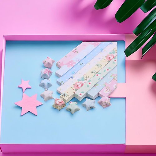 1590 Sheets Origami Stars Paper Folding Strips Star Origami Paper Strips Pastel Lucky Star Paper Pastel Package Diy Paper Crafts Art Crafting Supplies
