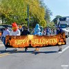 KatchOn, Happy Halloween Banner for Outdoor - 120x20 Inch | Orange and Black Happy Halloween Yard Banner | Happy Halloween Yard Sign for Halloween Yard Decorations | Halloween Banners for Outside