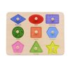 Aile Toddler Wooden Preschool Learning Shape Peg Puzzle Board Toys