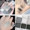 KARNAR Black Smokey Gray Silver Glitter Shimmer Eye Makeup Palette, 9 Colors Cool Toned Matte, Make Up Black Radiance Eyeshadow Palette, Profesional Sombras De Ojos