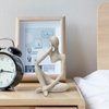 prosfalt Sandstone Resin Thinker Style Abstract Sculpture Statue Collectible Figurines Home Office Bookshelf Desktop Decor(Sandstone - Left Reverie)