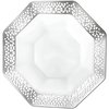 Lillian Tablesettings 5 oz | Silver Lacetagon | Pack of 10 Plastic Bowls, (34185)