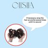 CAISHA 100% HUMAN HAIR Scrunchie Hair Piece Updo Braid Hair Scrunchy Messy Bun Black Light Brown Mix H312h