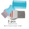 3 Pcs Dandruff Comb and Fine Tooth Comb