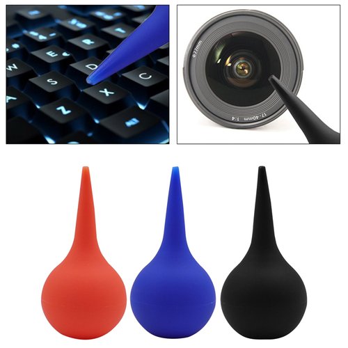 ROYALEAD Ear Wax Removal Irrigation Cleaning Kit Ear Syringe Bulb Air Blower Pump Dust Cleaner Earwax Remover Silicone for Adult, Black