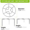 HULISEN Steamer Rack for Pots, 3" and 1-3/4" Tall Trivet for Instant Pot 6 Qt and 8 Qt, 18/8 Stainless Steel Steaming Rack Fit Pressure Cooker (7.5" Dia - 2Pcs)