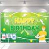 Avezano Tennis Happy Birthday Backdrop Banner Tennis Ball Happy Birthday Party Decorations for Teens Kids Sports Theme Tennis Lovers Birthday Party Supplies 70.8 x 43.3 Inch