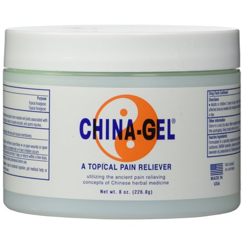 China-Gel Topical Pain Reliever Cream - Herbal Therapeutic Massage Cream to Help Sooth Away Muscle and Joint Discomfort, Mint Green, 8 oz Jar