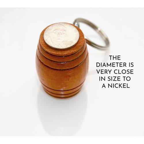 THOUSAND OAKS BARREL | Personalized St. Bernard Style Mini Oak Barrel Charm + Leather Collar for Small to Medium Size Pet Dogs 2.25 Inches, Custom Engraved