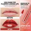 Maxzitank Cherry Red Lip Gloss Lip Plumper Gloss Tinted Glitter Lipgloss Lip Oil Teens Moisturizing High Shine And Vegan Plumping Lip Gloss For Women Girls Long-Lasting Dry Lip Care (06# Cherry Red)