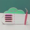 Grafting False Eyelash Acrylic Extension Pallet, Eyelash Extension Tweezers Plate Pad Makeup Palette Individual Training Tools Dazzling (Cloud-shaped C （5.9x3.94in）)